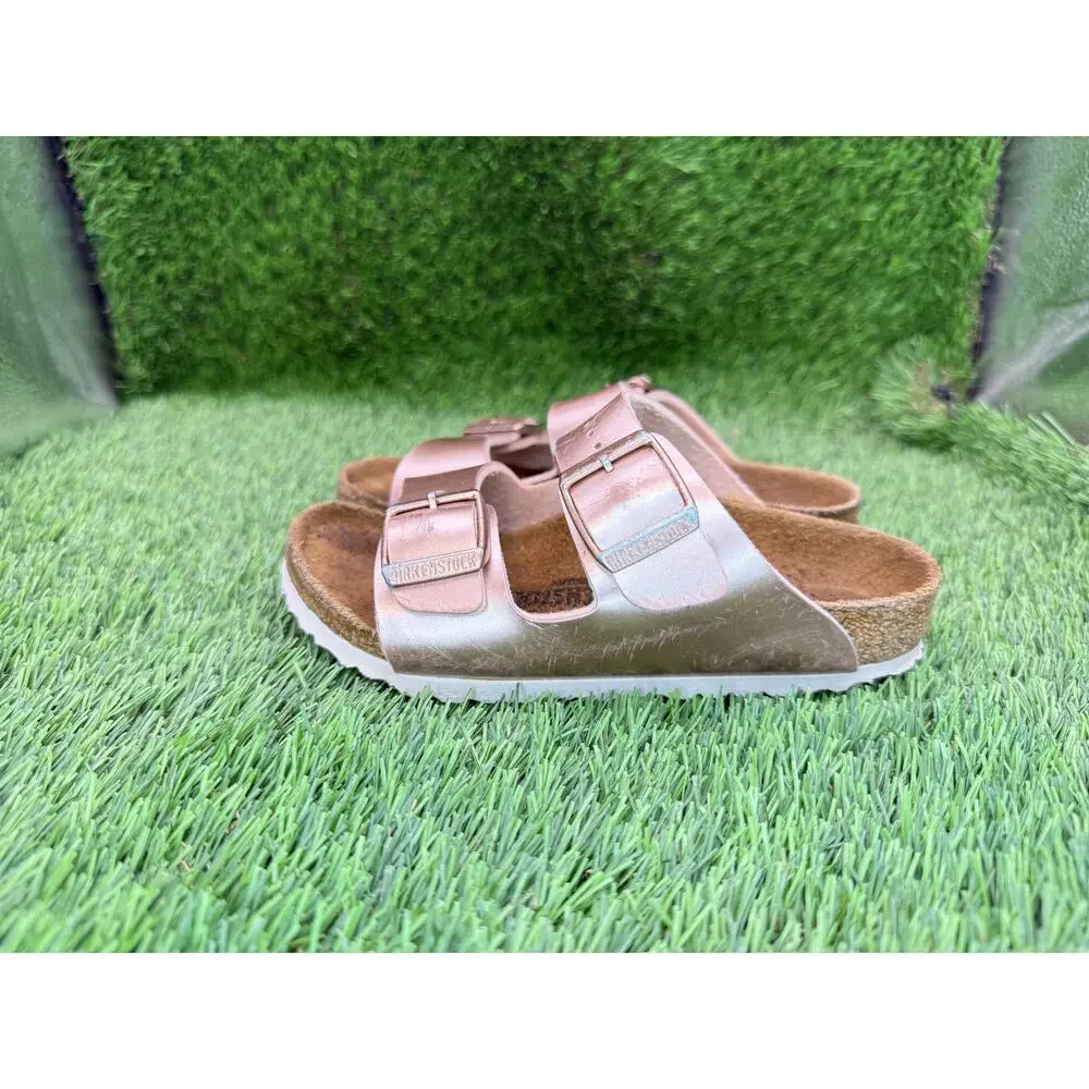 Birkenstock Arizona Slide Sandal Girls 10 Pink Synthetic Casual Slip-On Buckle